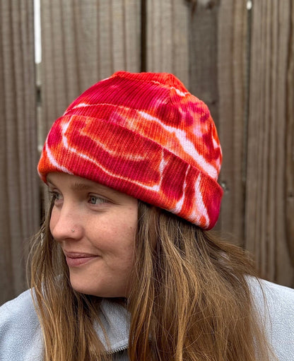 Warm Energy Ribbed Tie Dye Beanie