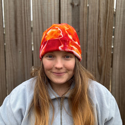 Warm Energy Ribbed Tie Dye Beanie