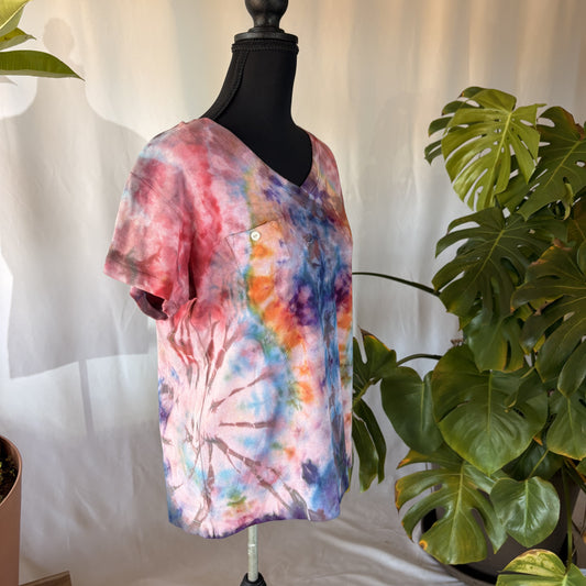 Multicolor tie dye t-shirt