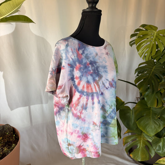 pink blue green t-shirt tie dye