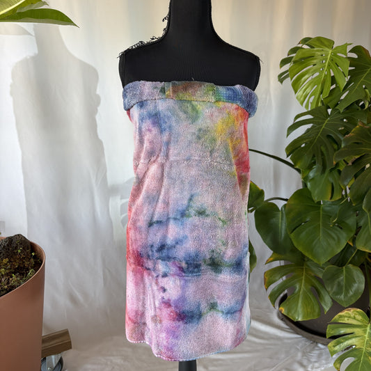 blush rainbow bath towel