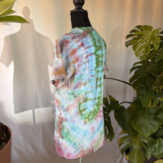 Green Blue Pink Tie Dye T-shirt