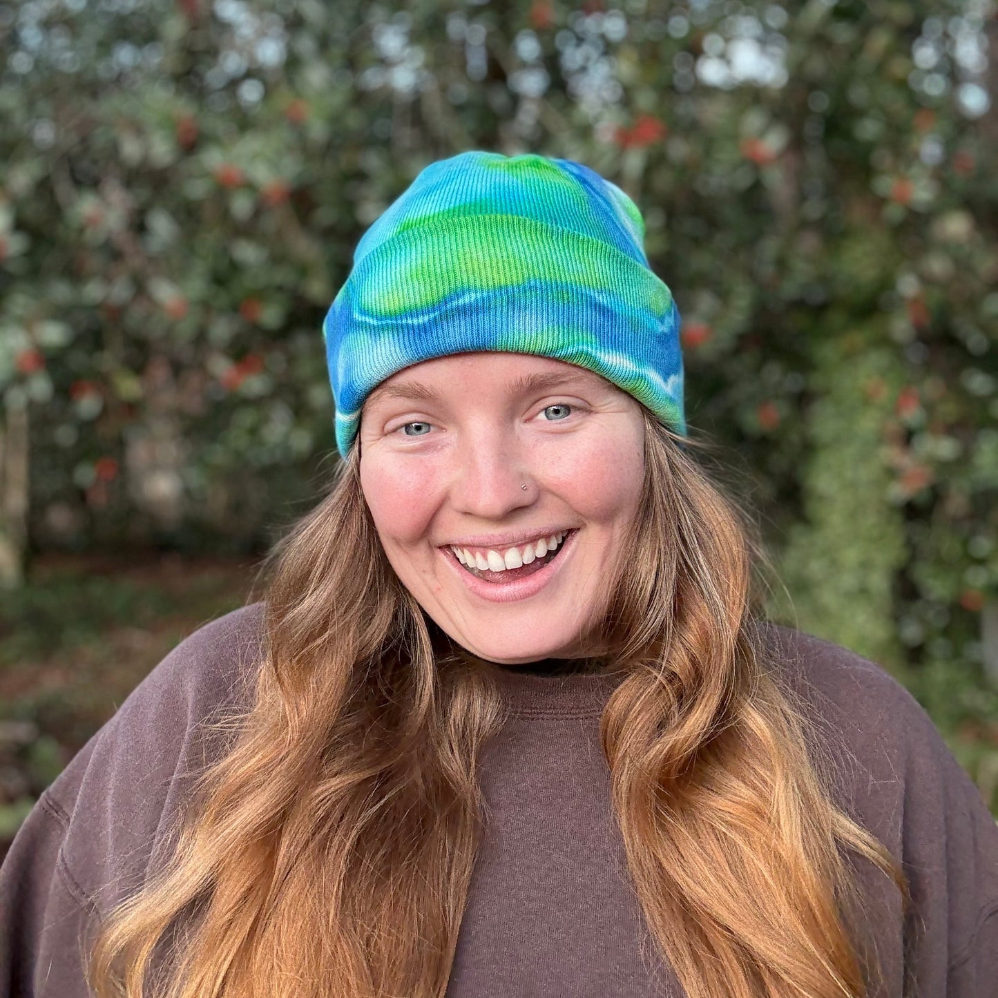 Blue Lava Lamp Beanie - one-of-a-kind