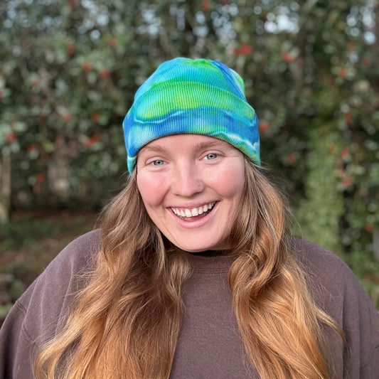 Blue Lava Lamp Beanie - one-of-a-kind