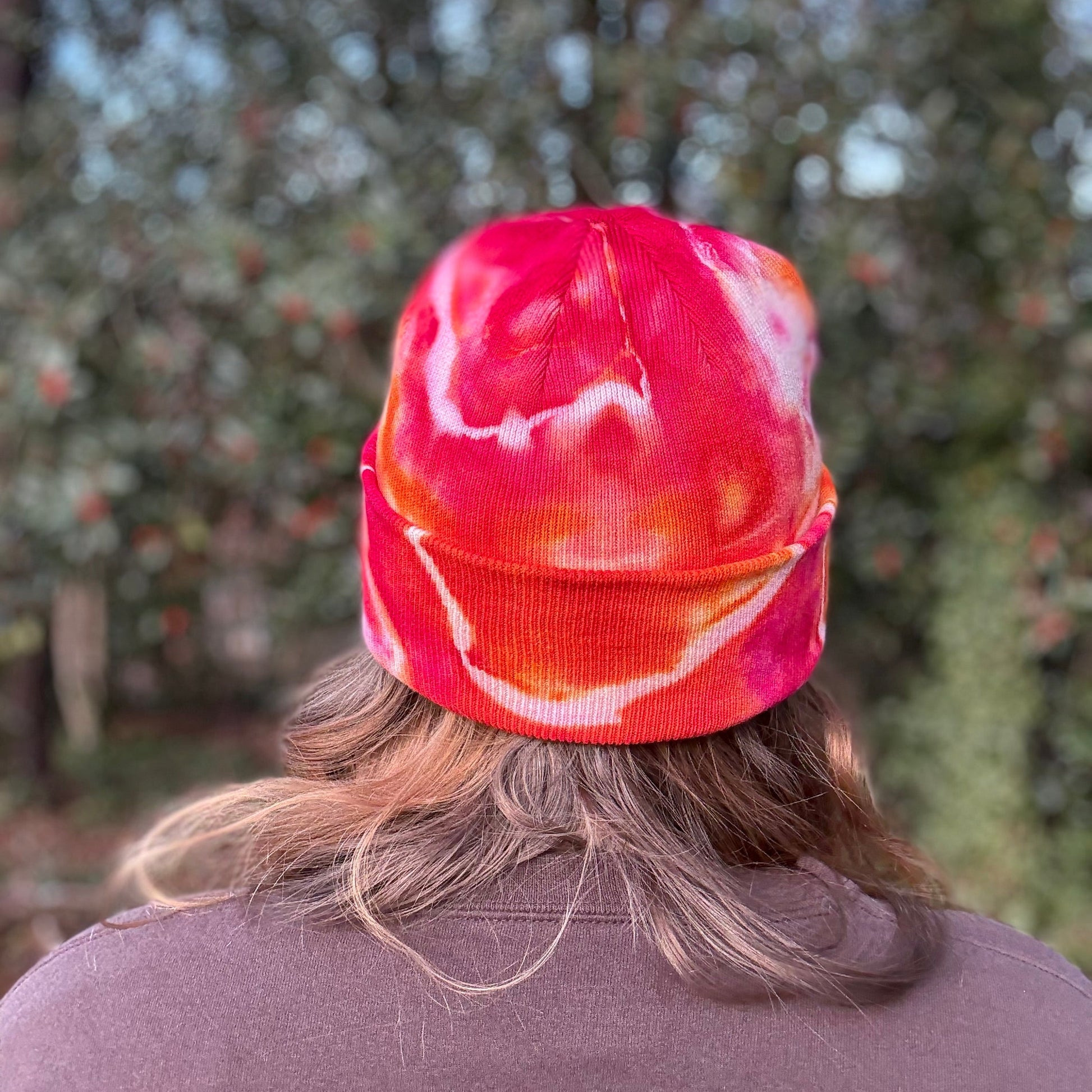 Hand Dyed Beanie Tie Dye back