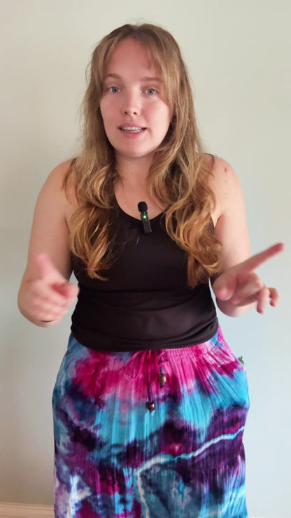 Take-Out Skirt | Tie Dye Skirt for Women - Flowy Summer Skirt with Pockets