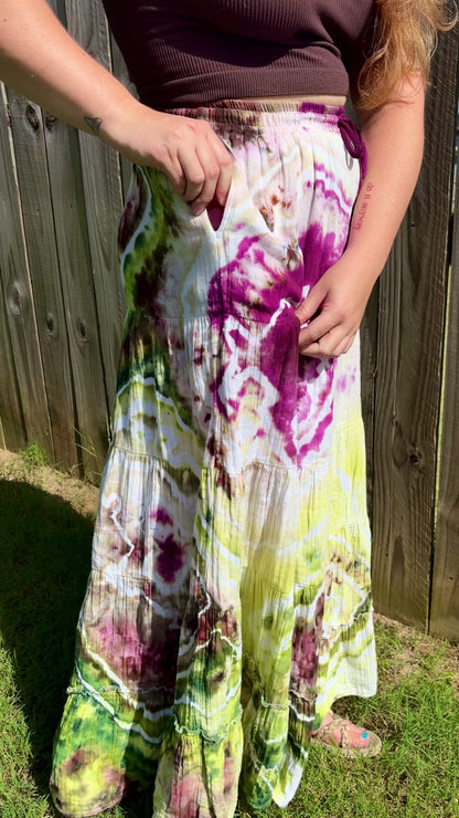 Take-Out Skirt | Grape Goddess – Hand-dyed Skirt for Women with Pockets